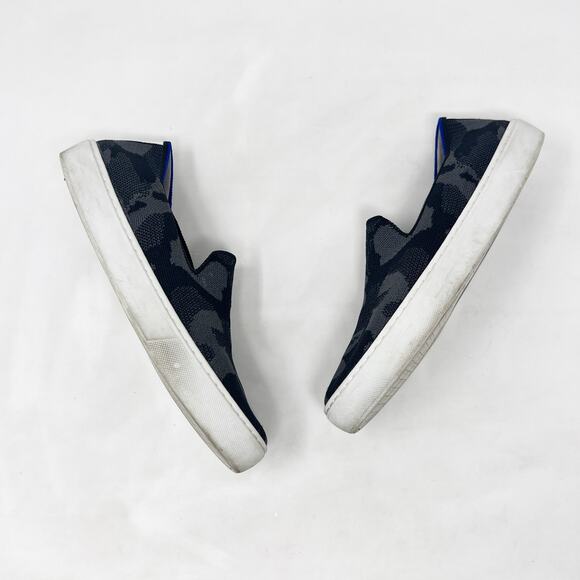 [Rothy's] Gray Camo Print The Original Slip On Sneakers Washable Size 7 - Picture 6 of 10